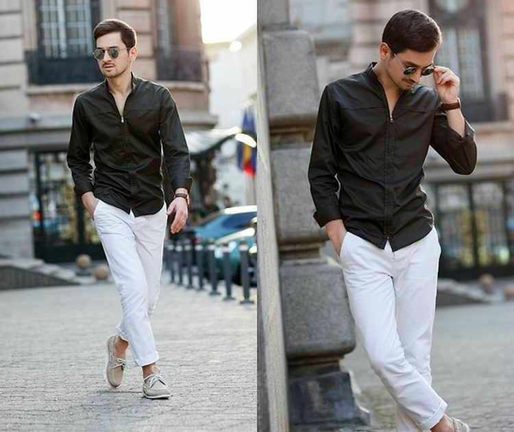 Imagen hombre: ¿Cómo combinar un pantalón blanco en invierno